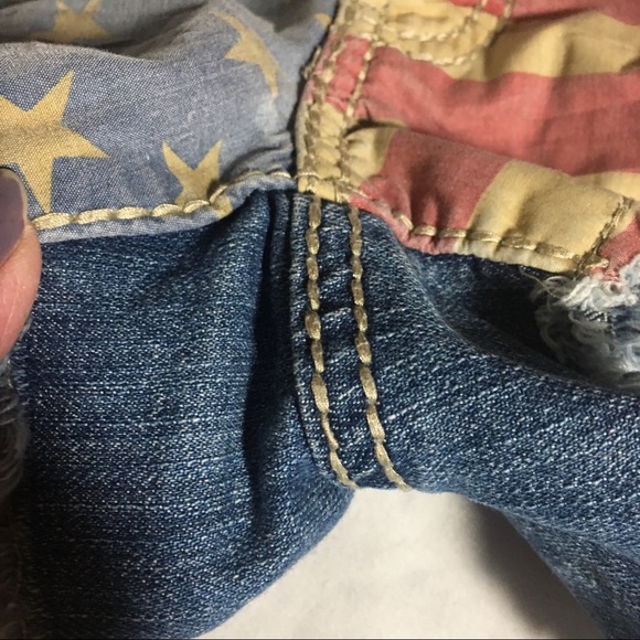 YMI Denim Shorts USA American Flag Jr.-5 - Picture 7 of 8